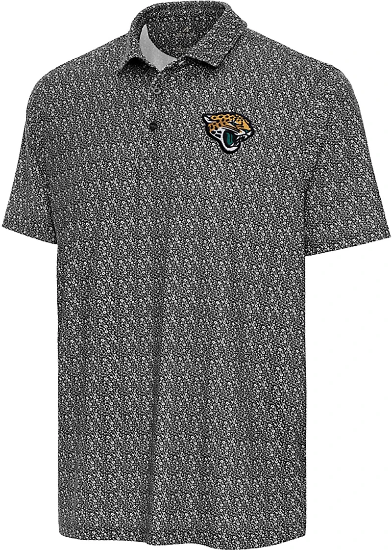 Antigua Men's Jacksonville Jaguars Botanic Short Sleeve Polo Shirt