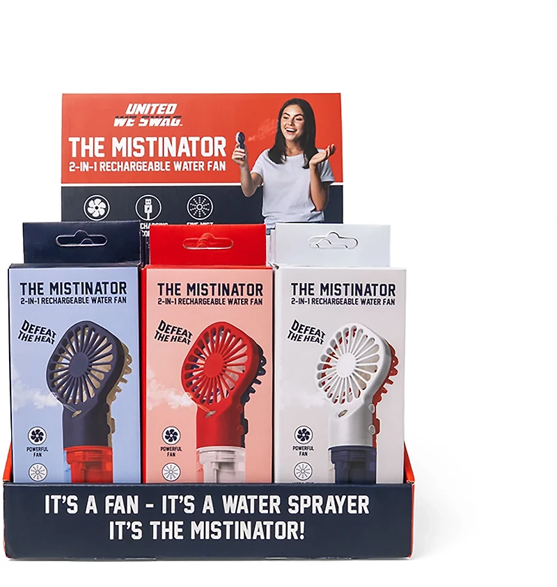 United We Swag The Mistinator 2-in-1 Rechargeable Misting Fan