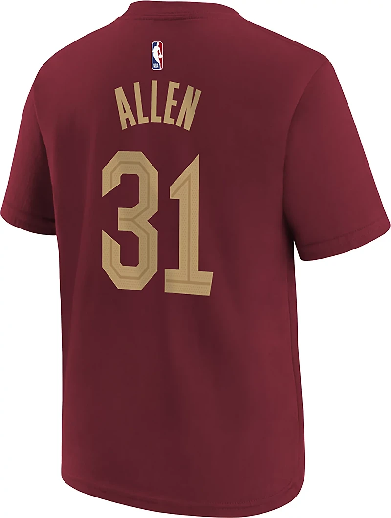 Nike Kids' Cleveland Cavaliers Jarrett Allen #31 Icon Name & Number T-shirt