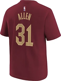 Nike Kids' Cleveland Cavaliers Jarrett Allen #31 Icon Name & Number T-shirt