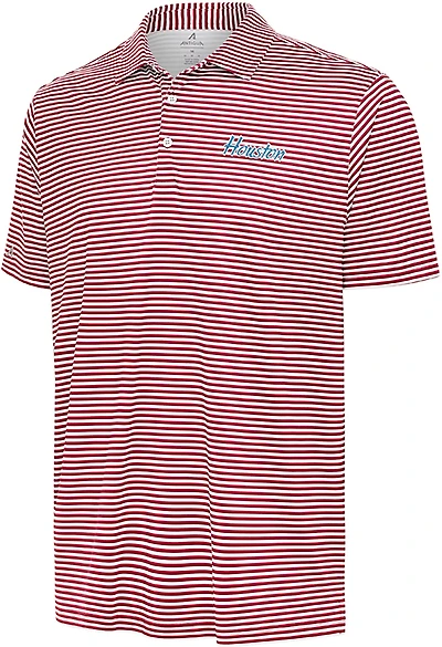 Antigua Men's Houston Cougars School Script Skills Short Sleeve Polo Shirt