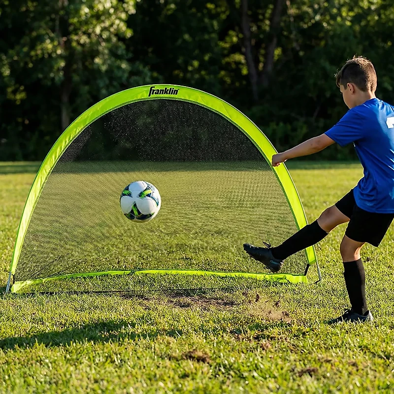 Franklin 4 ft x 6 ft Hyperbrite Dome Shaped Pop Up Soccer Goal 2 Pack