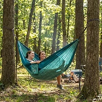Magellan Outdoors Lightweight Double Nylon Hammock with Suspension Straps