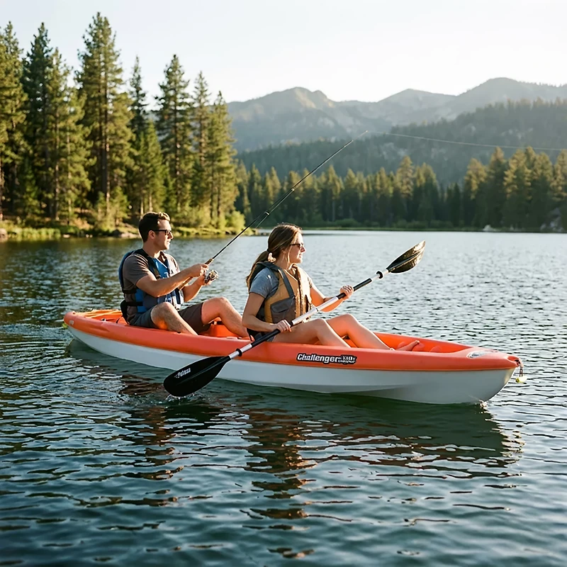 Pelican Challenger 130T 13 ft Angler Sit-On-Top Tandem Fishing Kayak