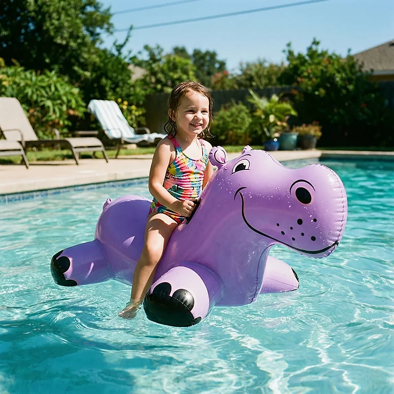 Poolmaster Happy Hippo Kids Ride-On Pool Float