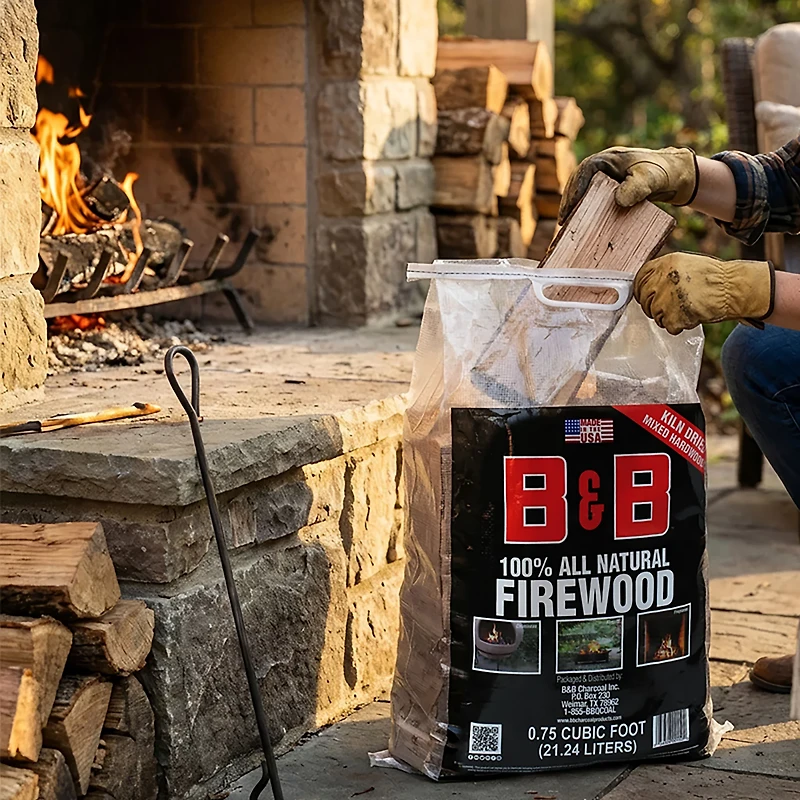B&B Kiln Dried 0.75 cu ft Natural Firewood