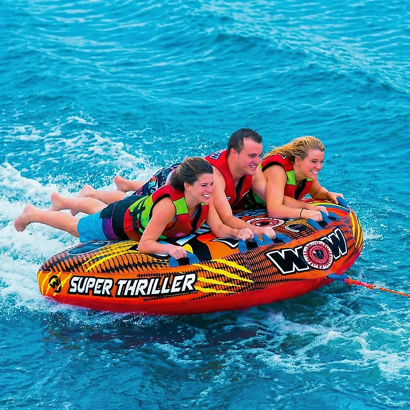WOW Watersports Super Thriller 3-Person Inflatable Towable Tube