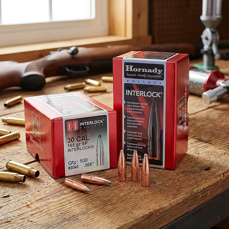 Hornady InterLock .308 165-Grain Reloading Bullets