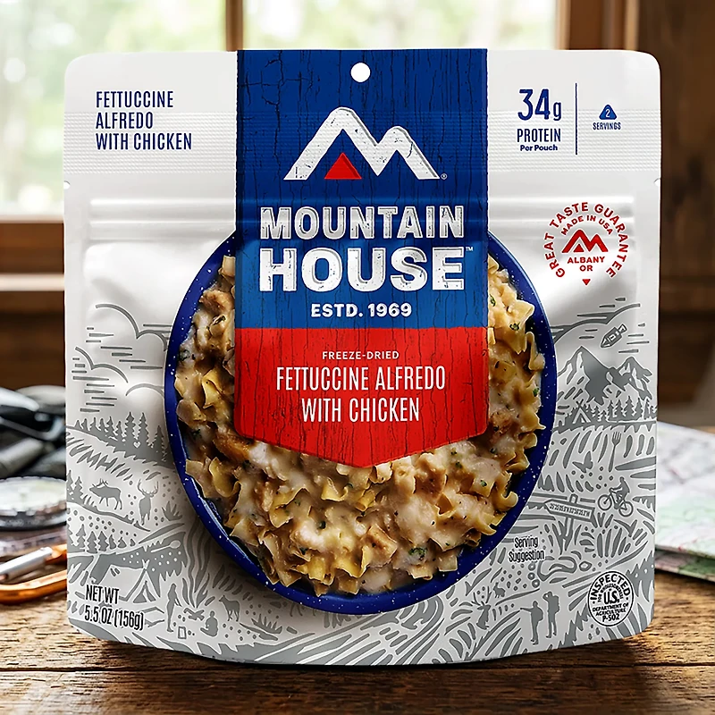 Mountain House Dry Fettuccine Alfredo with Chicken Pouch
