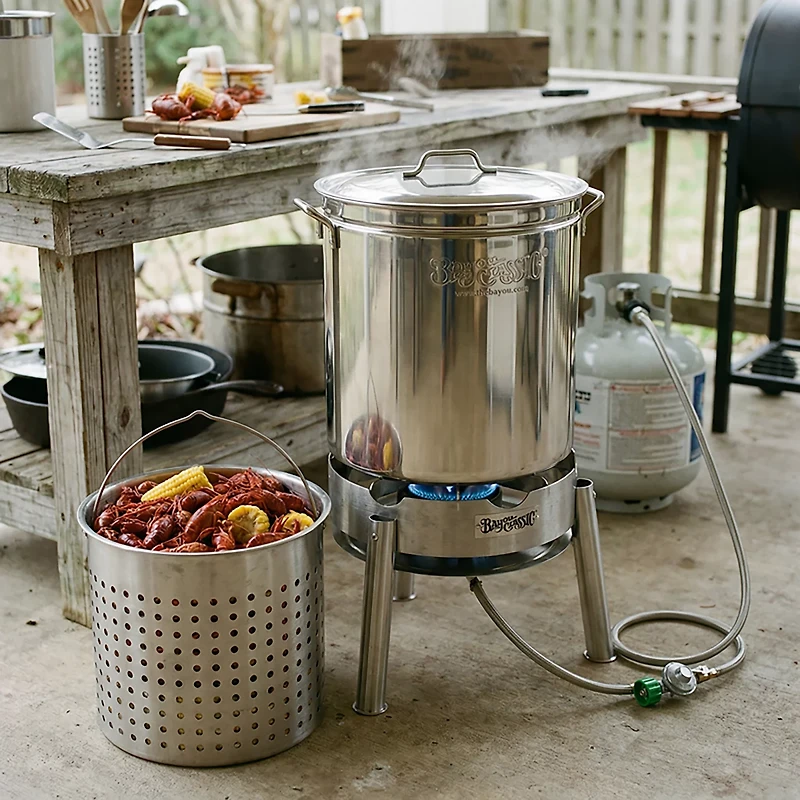 Bayou Classic 62 qt Stainless Cooker Kit
