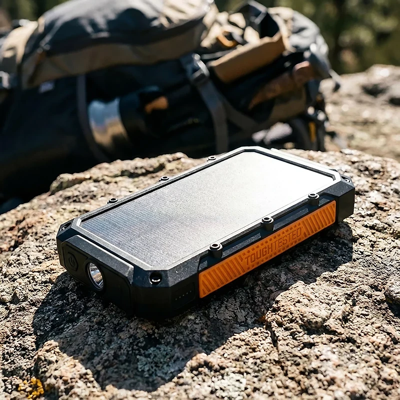 Tough Tested 16,000mAh Solar Power Bank with Flashlight