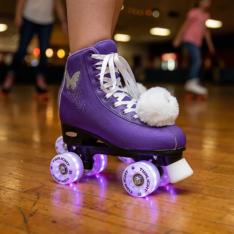 Epic Skates Butterfly Light-Up Quad Roller Skates
