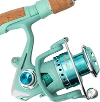 SheFish Sparkle Elite 6 ft 6 in M Teal Spinning Combo