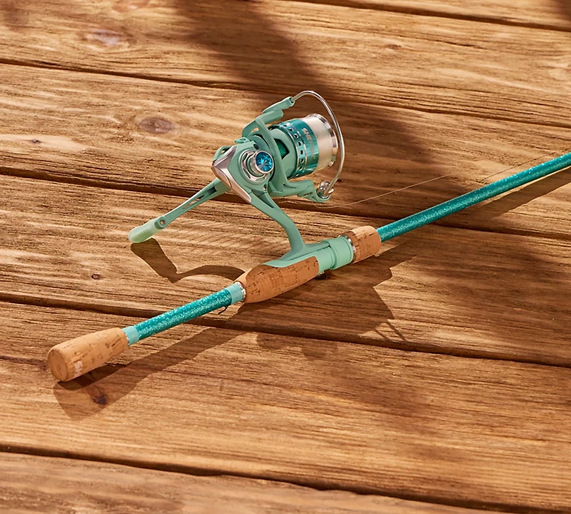 SheFish Sparkle Elite 6 ft 6 in M Teal Spinning Combo