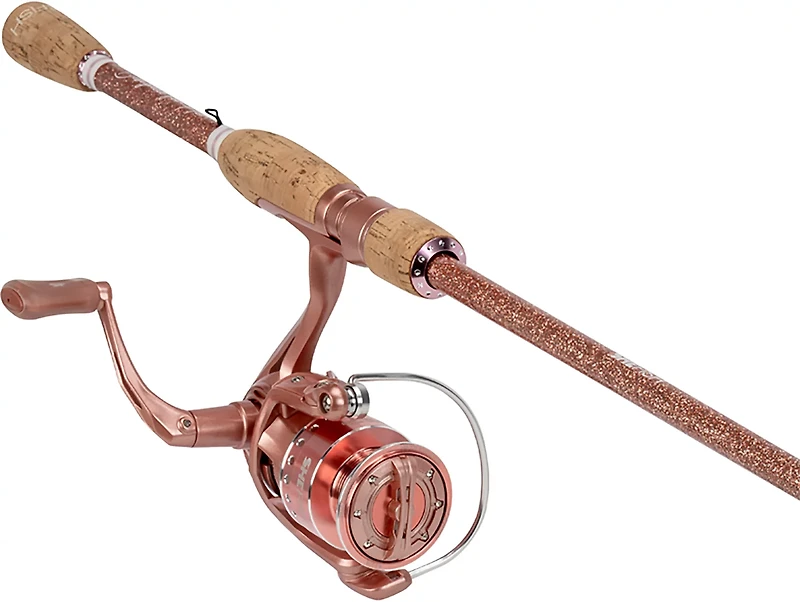 SheFish Sparkle Elite 6 ft 6 in M Rose Gold Spinning Combo