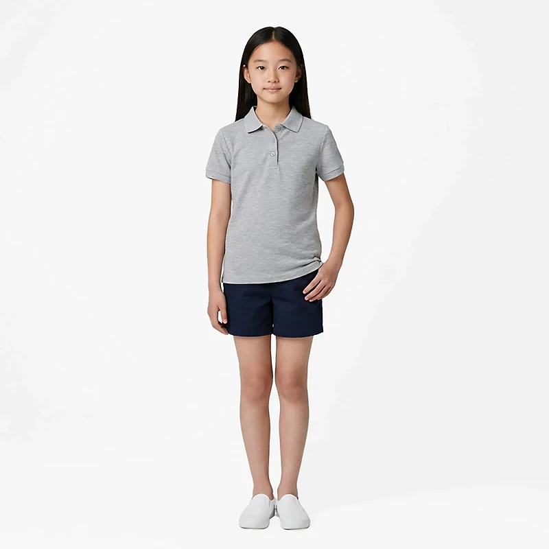French Toast Girls' Polo Shirt with Picot Collar