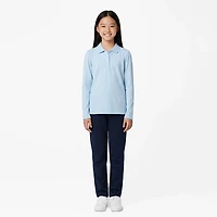 French Toast Girls' Long Sleeve Stretch Pique Polo