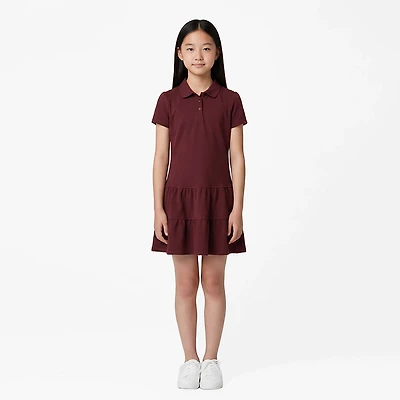 French Toast Girls' Ruffled Pique Polo Dress