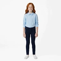 French Toast Girls' Extended Sizing Modern Peter Pan Long Sleeve Blouse