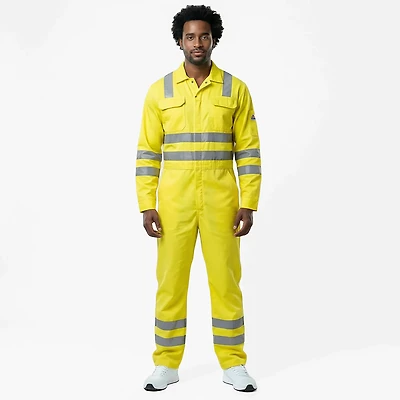 Bulwark Men's Hi-Vis Coverall with Reflective Trim