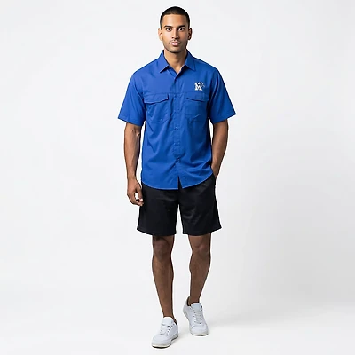 Antigua Men's University of Memphis Game Day Woven Fishing Shirt