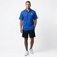 Antigua Men's University of Memphis Game Day Woven Fishing Shirt