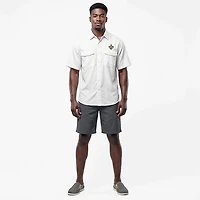 Antigua Men's New Orleans Saints Game Day Woven Fishing Shirt