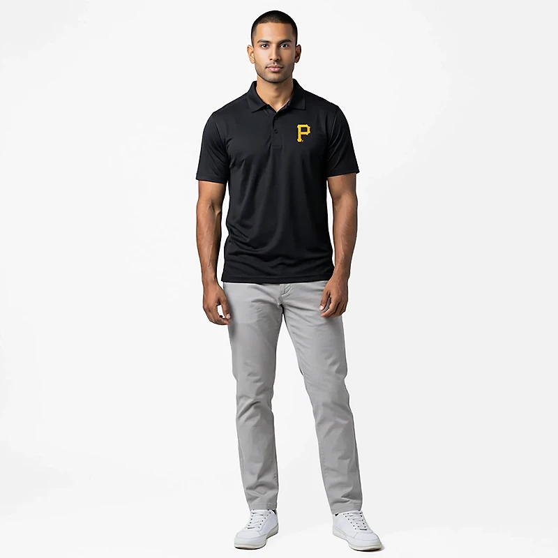 Antigua Men's Pittsburgh Pirates Tribute Short Sleeve Polo Shirt
