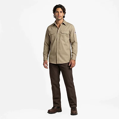 Bulwark Men's Excel Flame Resistant Snap ont Dress Shirt