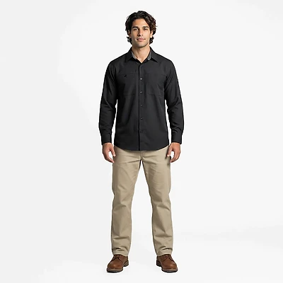 Red Kap Men's Performance Plus Shop Long Sleeve Shirt with OilBlok Technology