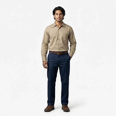 Red Kap Men's Wrinkle-Resistant Cotton Work Shirt