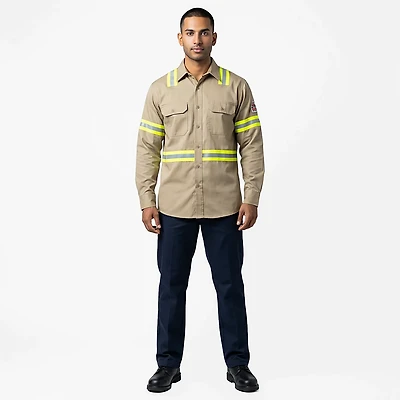 Bulwark Men's Midweight Flame Resistant Enhanced Visibility Uniform Shirt