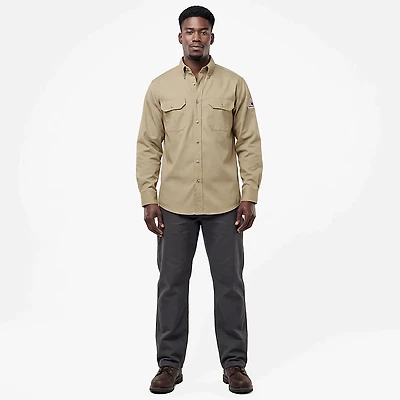 Bulwark Men's Midweight Flame Resistant Uniform Dress Shirt