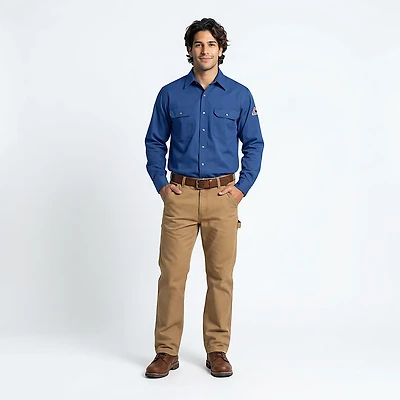 Bulwark Men's Lightweight Nomex Flame Resistant Snap ont Shirt