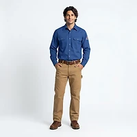 Bulwark Men's Lightweight Nomex Flame Resistant Snap ont Shirt