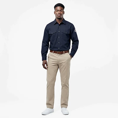 Bulwark Men's Lightweight Nomex Flame Resistant Snap ont Shirt