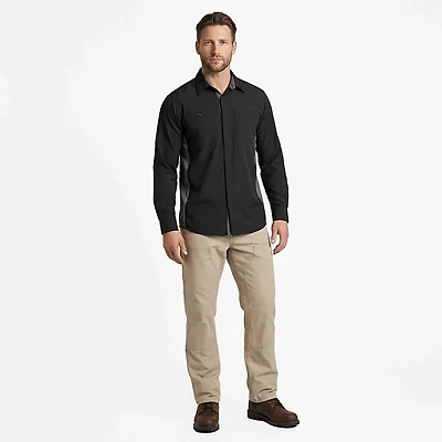 Red Kap Men's Performance Plus Shop Long Sleeve Button Down Shirt