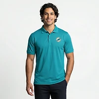 Antigua Men's Miami Dolphins Legacy Short Sleeve Polo Shirt