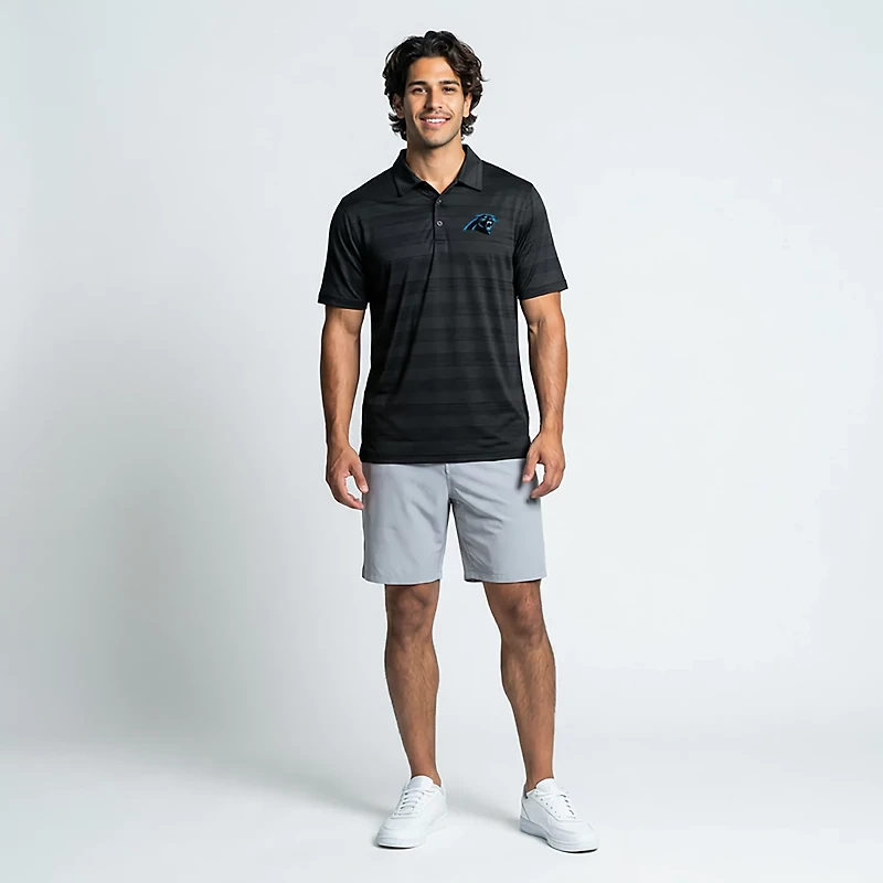 Antigua Men's Carolina Panthers Compass Short Sleeve Polo Shirt