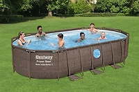 Bestway Power Steel Swim Vista 17ft x 10ft x 42" Oval Pool