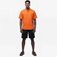 Columbia Sportswear Men's Clemson University Slack Tide Flag Camp Button Down Shirt