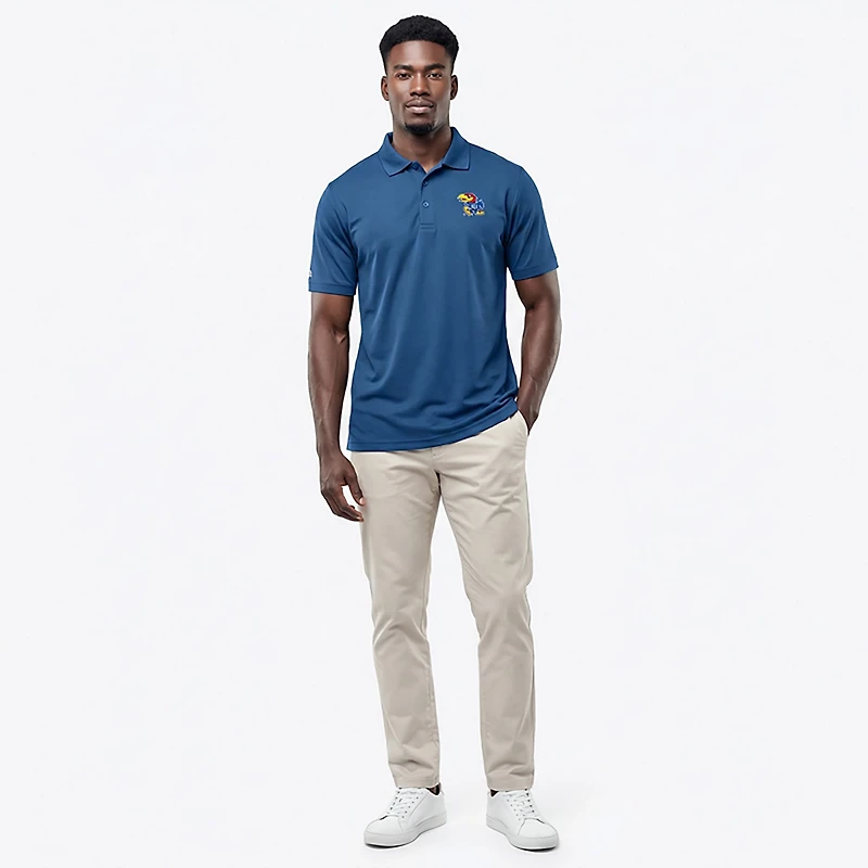 Antigua Men's University of Kansas Legacy Pique Polo Shirt