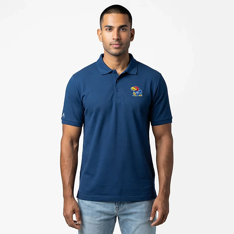 Antigua Men's University of Kansas Legacy Pique Polo Shirt