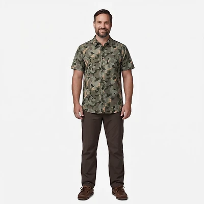 Magellan Outdoors Men's Shore and Line Washed Out Pocket Button-Down Fishing Shirt