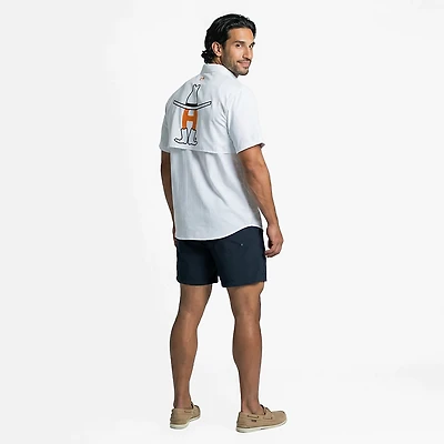 Magellan Outdoors Men's Howdy Houston Livestock Show and Rodeo Lake Fork Short Sleeve Shirt