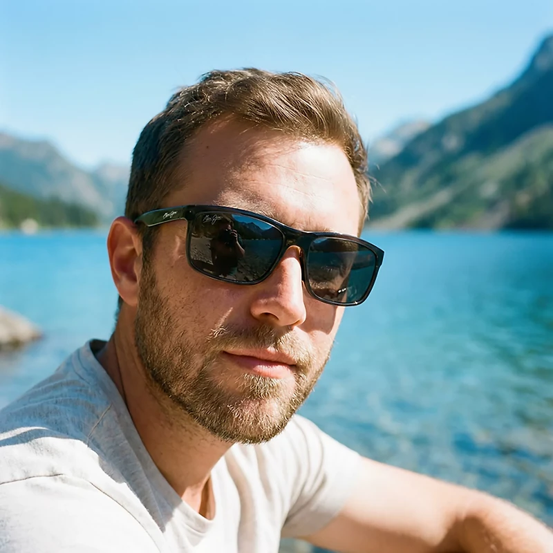 Maui Jim Huelo Polarized Rectangle Sunglasses