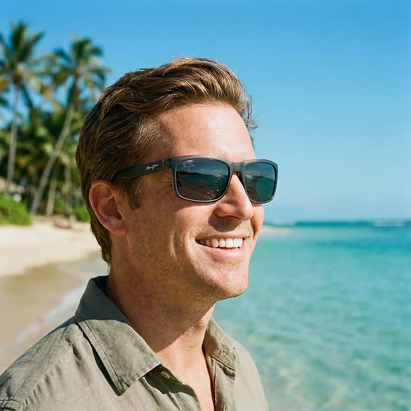 Maui Jim Huelo Polarized Rectangle Sunglasses