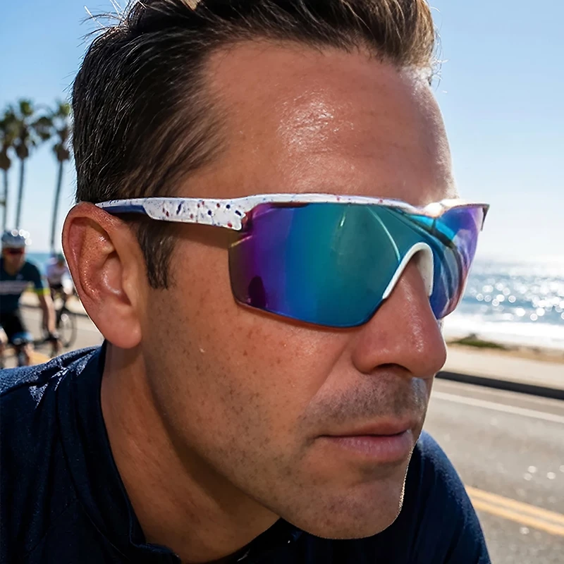 PUGS Adults' Lifestyle Rimless Blade Polarized Wrap-Around Sunglasses