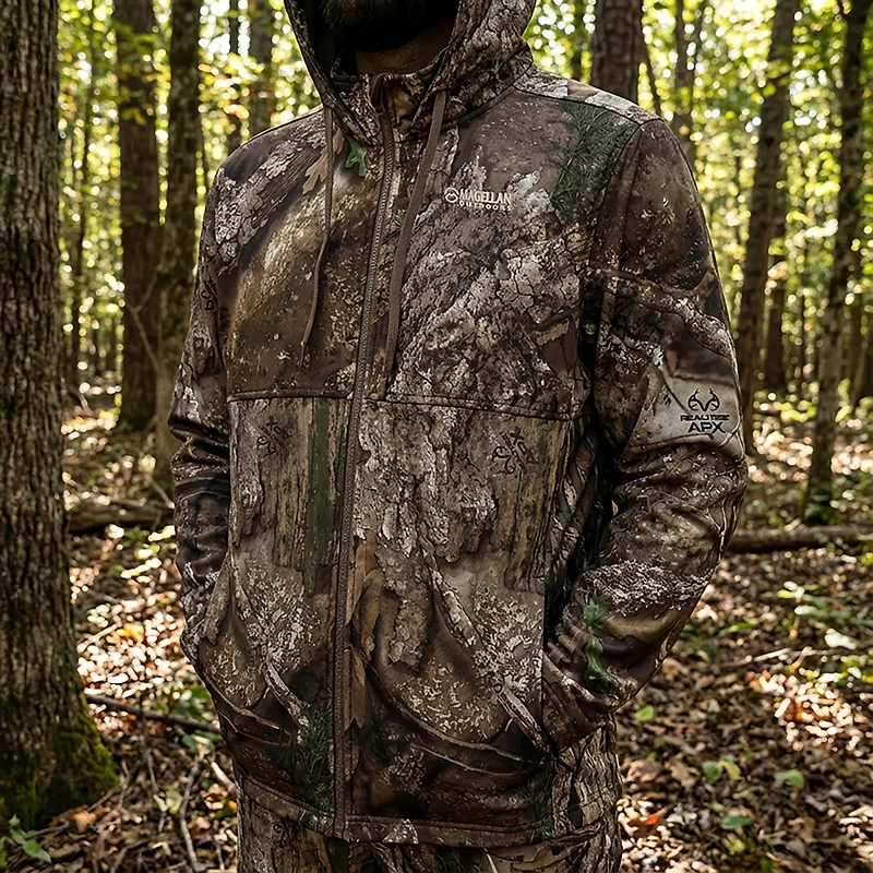 Magellan Outdoors Hunt Gear Men’s Boone Hooded FZ Camo Jacket
