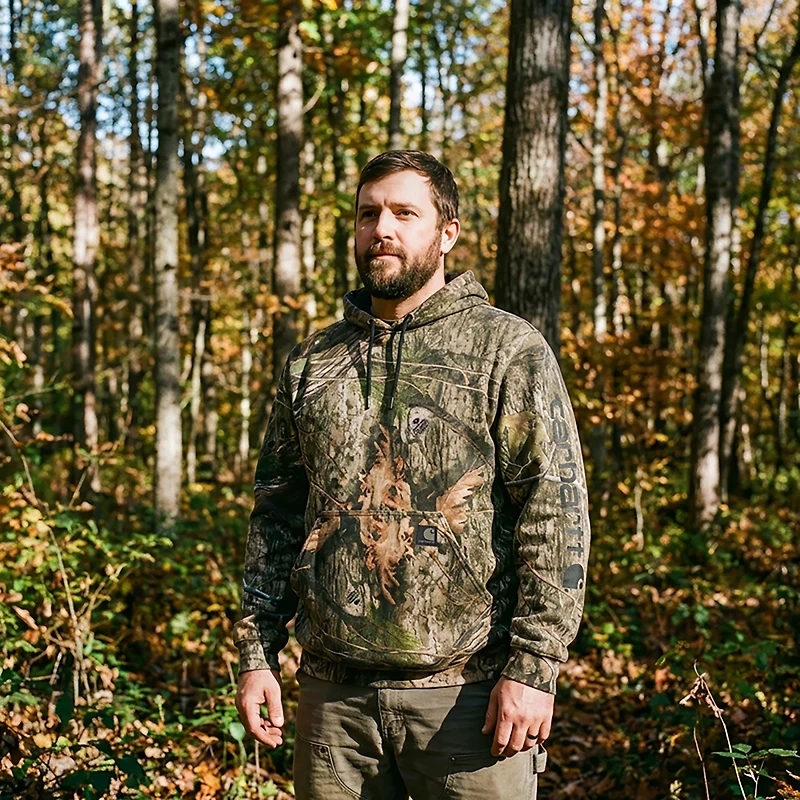Carhartt Men's Loose Fit Camo Hooded Sweatshirt